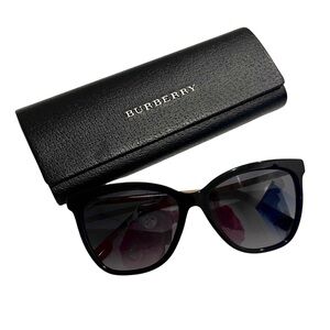 Burberry Black Polarized Sunglasses with Case